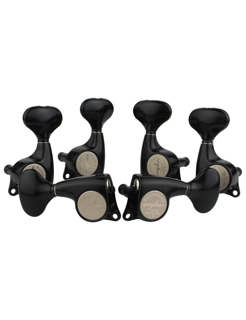 Guyker Guitar Machine Heads (3L + 3R) â€“ 1:21 Sealed Tuning Key Pegs Tuners Set Replacement for ST TL SG Style Electric or Acoustic Guitars â€“ Black - Image 2